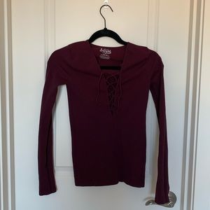 Free people lace up top